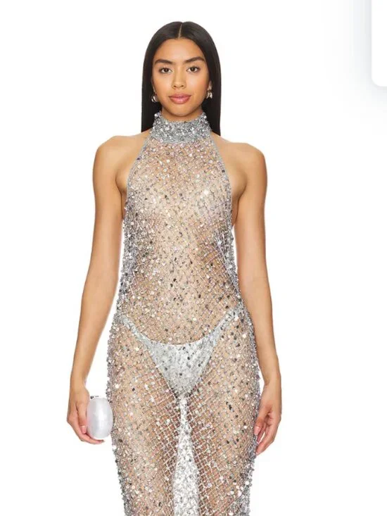 Lapointe Sequin Mesh Dress - Picture 1 of 2